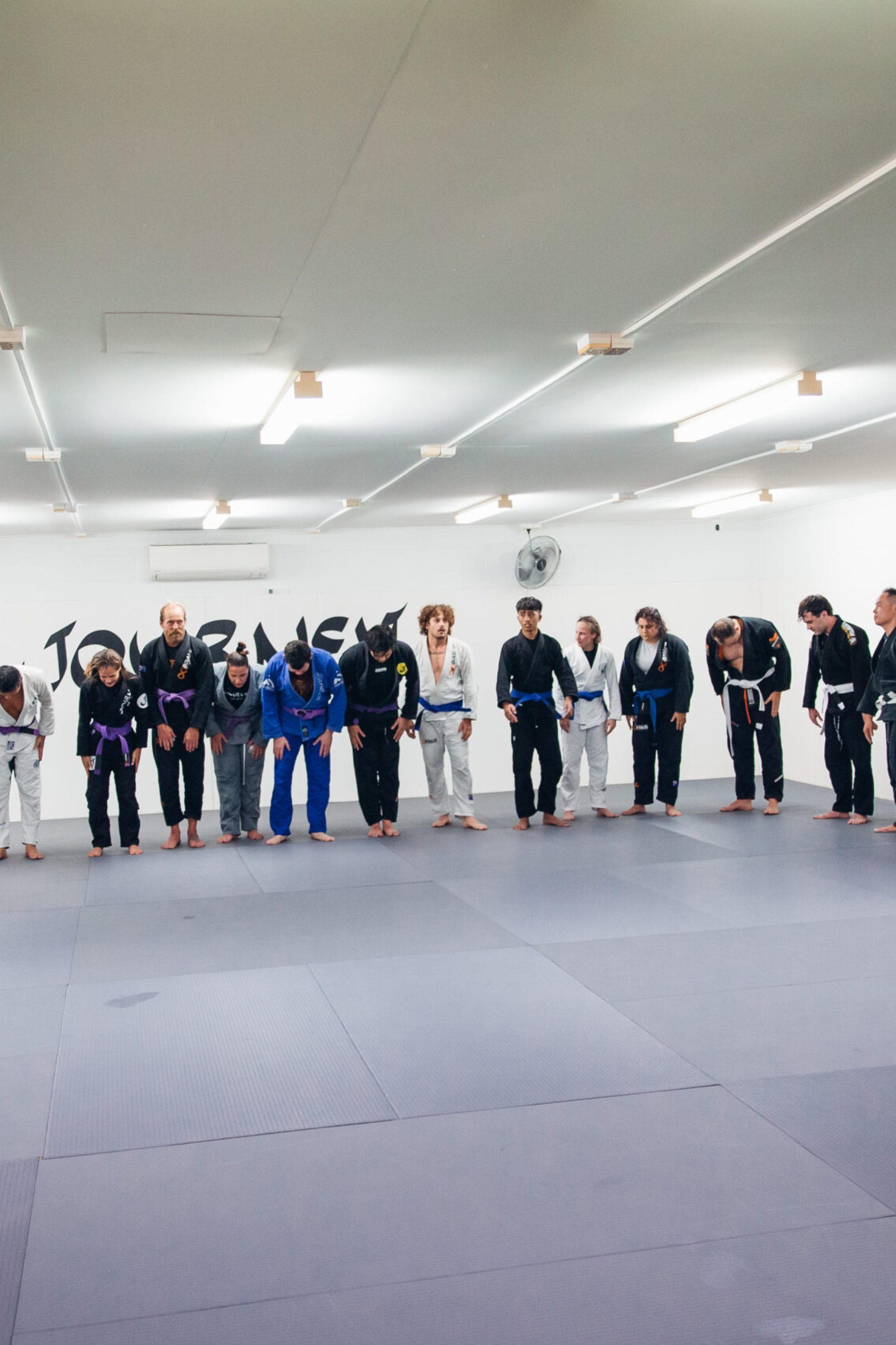 Journey Jiu-Jitsu members all together after Gi and NoGi class.